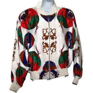 Baroque Bomber Jacket Unisex Mens Womens 90s Vtg